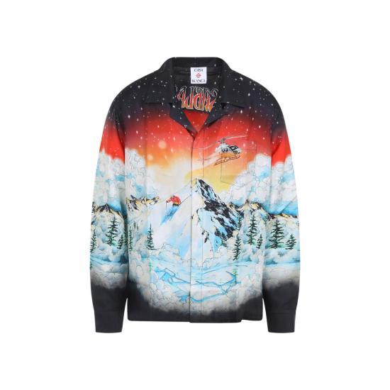 25FW 카사블랑카 긴팔 셔츠 MAW25SH00606 SKI LAKE MULTICOLOUR