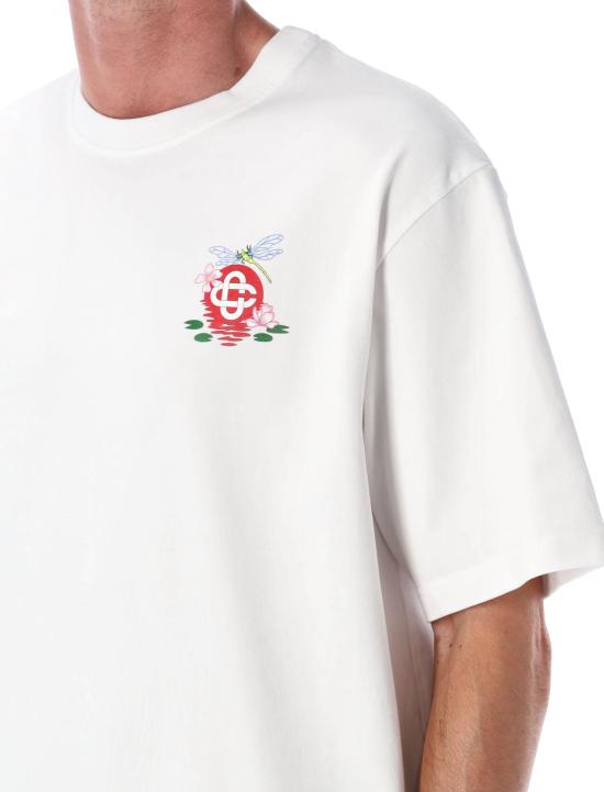 25FW 카사블랑카 반팔 티셔츠 M AW25 JTS 044 08 WHITE - CASABLANCA