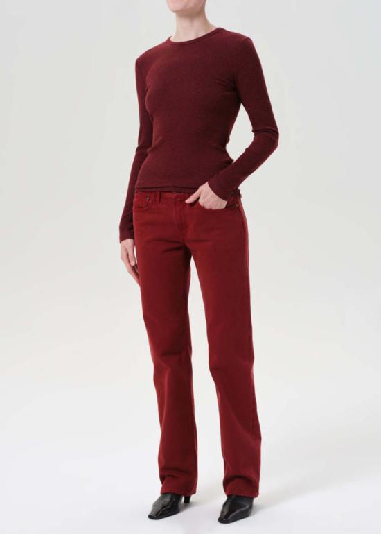  에이골디 긴팔 티셔츠 아골데 델파이 슬림 티 파샤 - AGOLDE