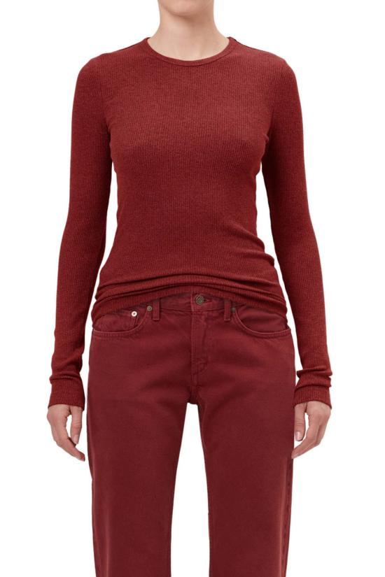  에이골디 긴팔 티셔츠 아골데 델파이 슬림 티 파샤 - AGOLDE