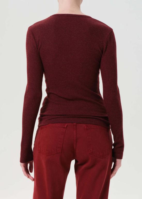  에이골디 긴팔 티셔츠 아골데 델파이 슬림 티 파샤 - AGOLDE