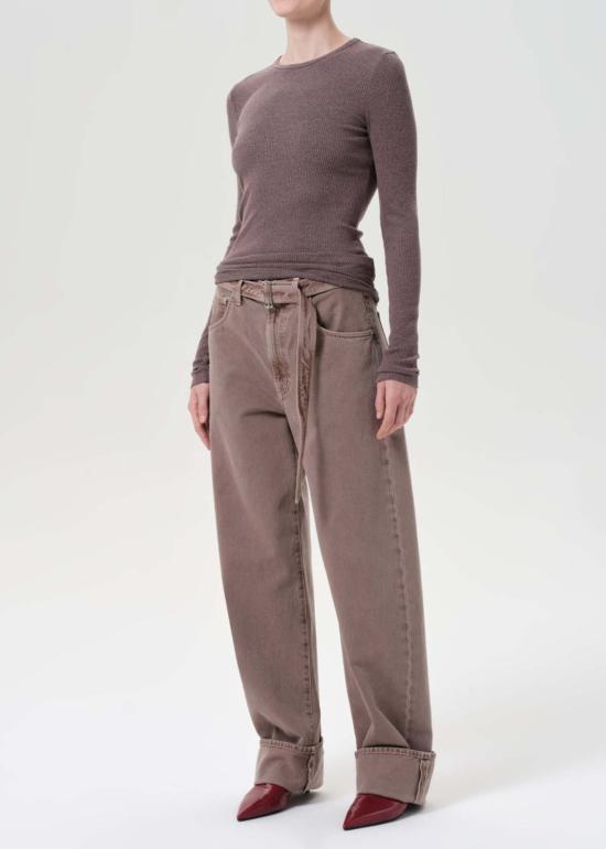  에이골디 긴팔 티셔츠 아골데 델파이 슬림 티 파샤 - AGOLDE