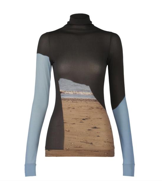  이세이 미야케 긴팔 티셔츠 라이크 스킨(앳 쇼어) 롱슬리브 탑