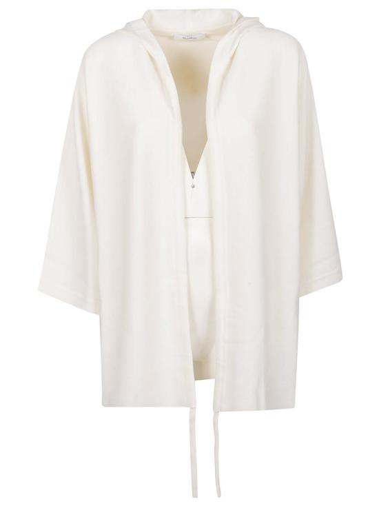 25FW 막스마라 브라운 후드 오픈 프론트 가디건  2521346041600 WHITE