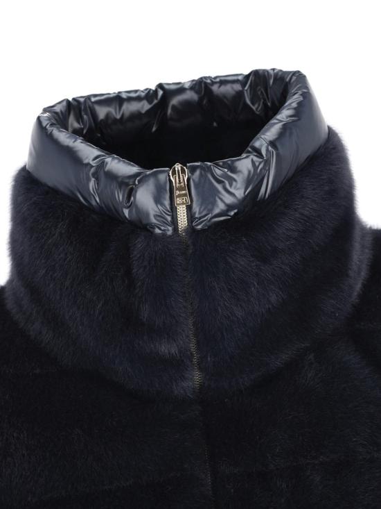 25FW 에르노 레이디 얼터너티브 퍼 & 울트라라이트 나일론 베스트  PI002122D126309200 AI25 BLUE - HERNO