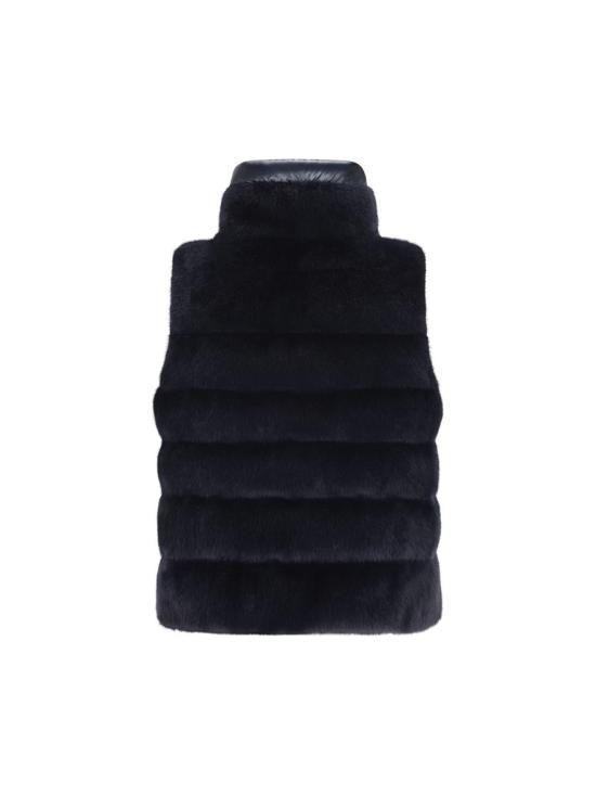 25FW 에르노 레이디 얼터너티브 퍼 & 울트라라이트 나일론 베스트  PI002122D126309200 AI25 BLUE - HERNO