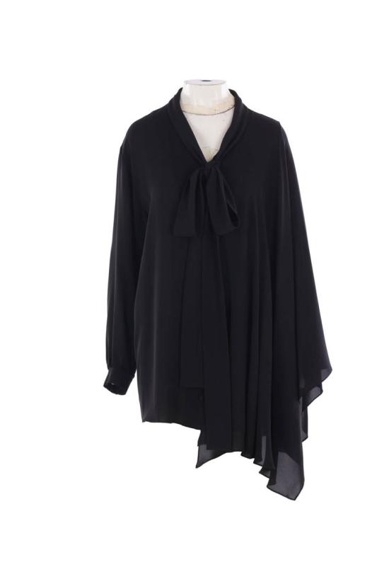 25FW 발렌시아가 폴로 티셔츠 839280TIN131000 Black