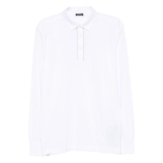 25FW 에르메네질도제냐 폴로 티셔츠 RUG392A2 G713 N00 WHITE