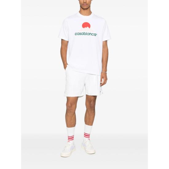 25FW 카사블랑카 후드 티셔츠 JTS 001 03 WHITE - CASABLANCA