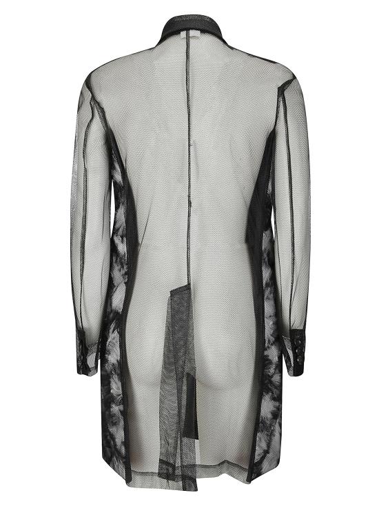 25SS 꼼데가르송 코트 GOJ009S25 1 BLK X WHT BLK - COMME DES GARCONS