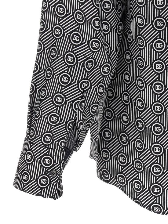 25FW 돌체앤가바나 긴팔 셔츠 G5MM4TIS1ZJHA8RN White Black - DOLCE & GABBANA