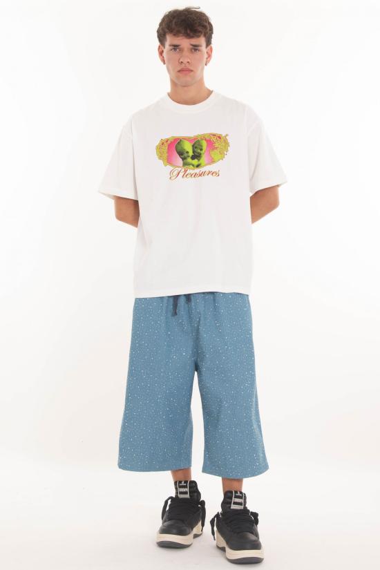 25SS 플레셔스 반팔 티셔츠 P25SU019 WHITE White - PLEASURES