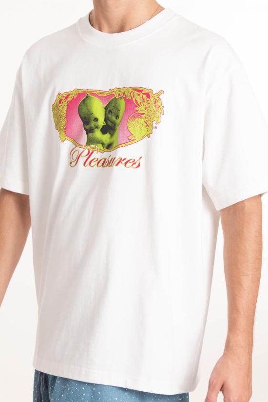 25SS 플레셔스 반팔 티셔츠 P25SU019 WHITE White - PLEASURES