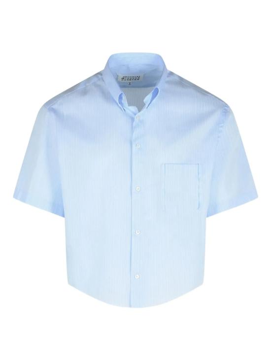 25FW 마르지엘라 반팔 셔츠 S50DR0012 M35529 471F Blue