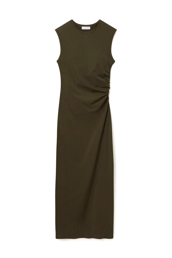 25FW 스텔라 맥카트니 미디 원피스 6J03733SQA20 2471 Dark khaki