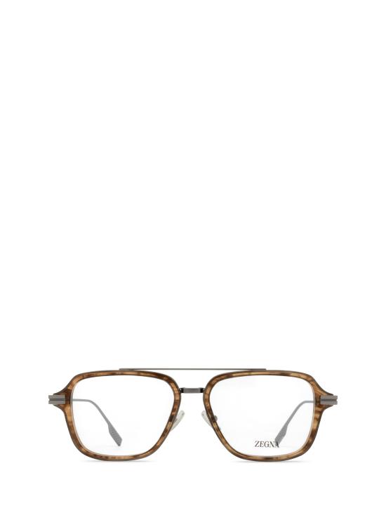 25FW 에르메네질도제냐 안경 EZ5297 050 LIGHT BROWN STRIPED