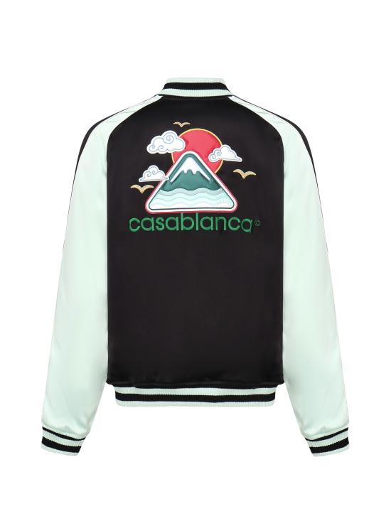 25FW 카사블랑카 봄버 자켓 MPF25JK38301 BLACK MINT - CASABLANCA