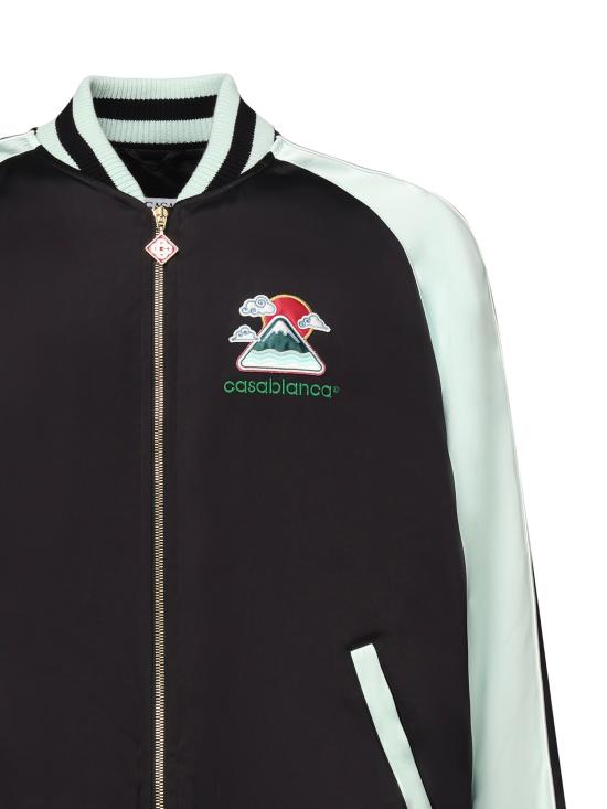 25FW 카사블랑카 봄버 자켓 MPF25JK38301 BLACK MINT - CASABLANCA