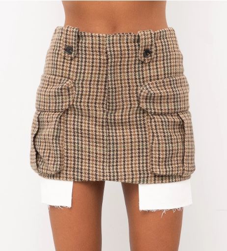 25FW 엘레 미디 스커트 EFW250074 MARRON - ELEH