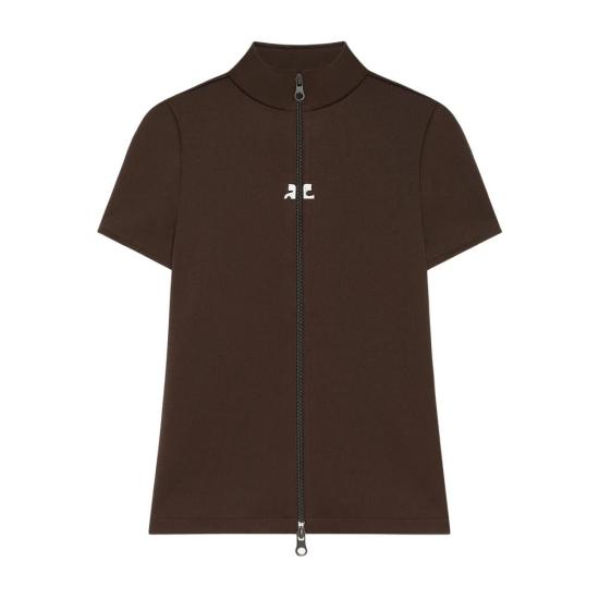 25FW 쿠레쥬 폴로 티셔츠 325JTO446JS 0250 1983 BROWN