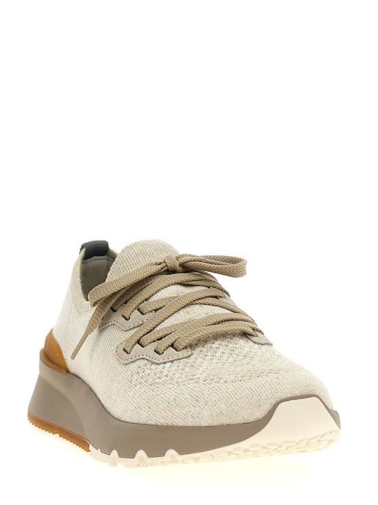  브루넬로 쿠치넬리 스니커즈 MZUKISO250CSB87 Beige - BRUNELLO CUCINELLI