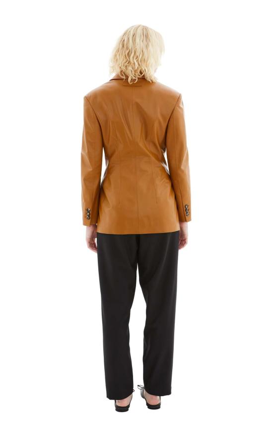  마르니 자켓 가죽 재킷 브라운 - MARNI