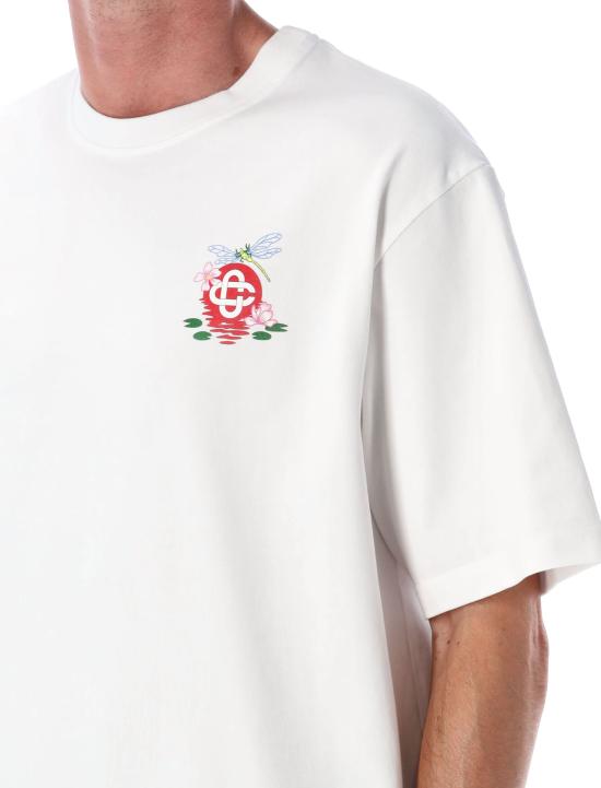 25FW 카사블랑카 반팔 티셔츠 MAW25JTS04408 WHITE - CASABLANCA