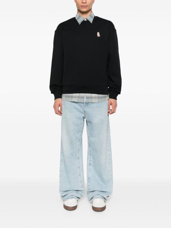 25FW 메종키츠네 스탠딩 폭스 컴포트 스웨트셔츠 PM00311KM0341 P199 BLACK - MAISON KITSUNE