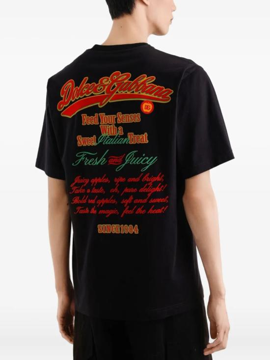 25FW 돌체앤가바나 반팔 티셔츠 G8PN9ZG7PKJ N0000 BLACK - DOLCE & GABBANA