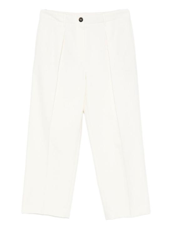 25FW 브루넬로 쿠치넬리 스트레이트 팬츠 MP142P8978C1101 WHITE