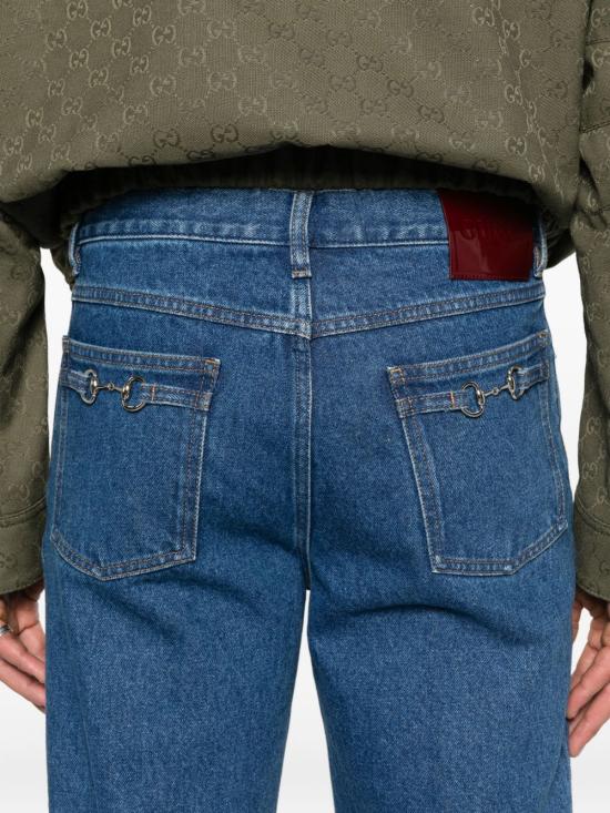25FW 구찌 크롭트 슬림 데님 팬츠 835215XDDCX4447 BLUE - GUCCI