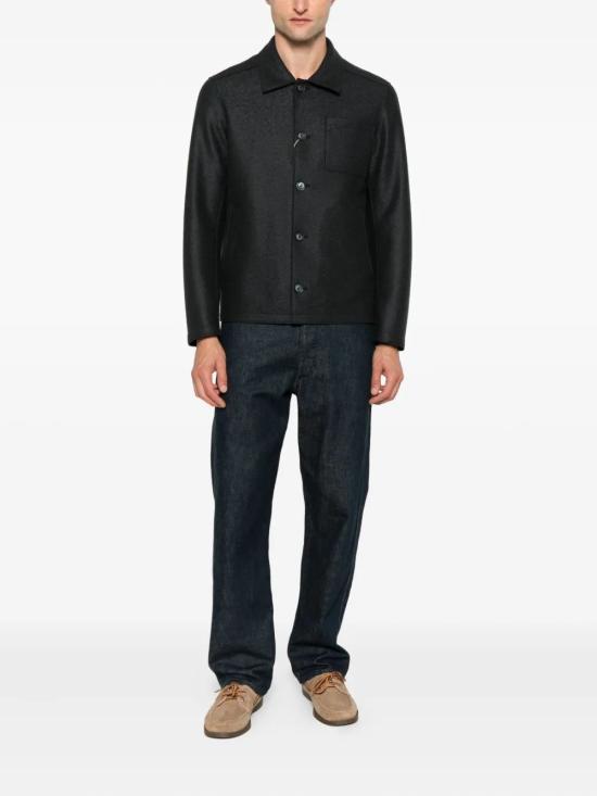 25FW 에르노 펠트 울 리조트 셔츠 자켓 펠트 울 리조트 셔츠  GI00090UR33372 9287BLUSCURO - HERNO
