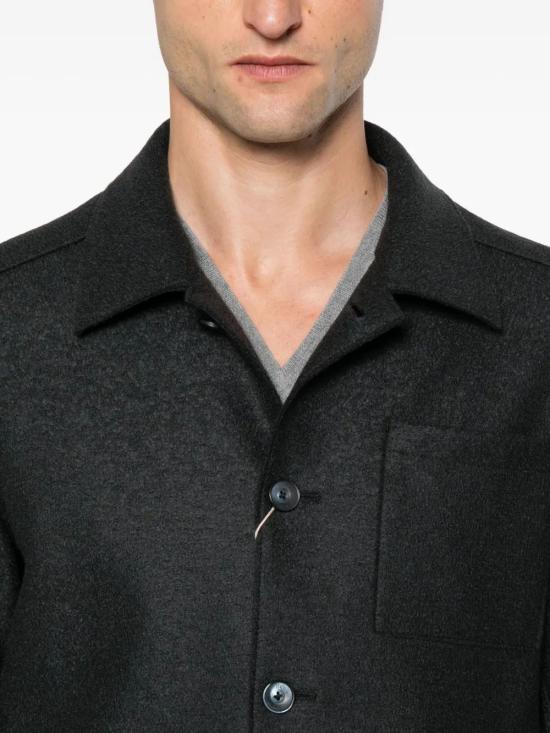 25FW 에르노 펠트 울 리조트 셔츠 자켓 펠트 울 리조트 셔츠  GI00090UR33372 9287BLUSCURO - HERNO