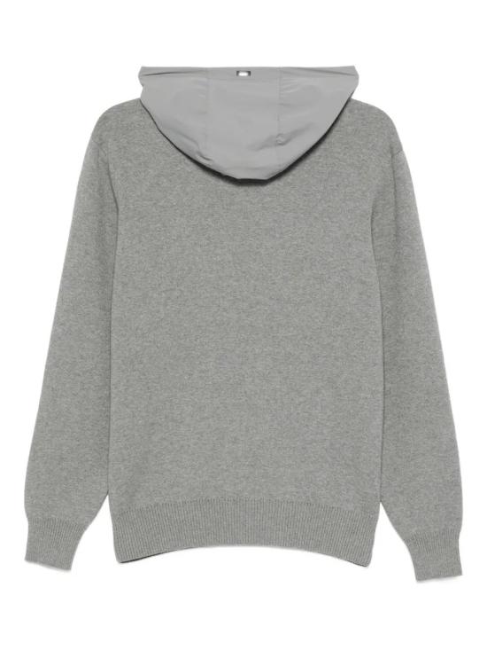 25FW 에르노 더블 코튼 니트 & 포넨테 트래블 나일론 후드 티셔츠 MG00027UR72111 9430GRIGIO - HERNO