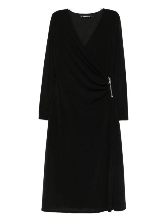 25FW 칼라거펠트 미디 원피스 A3W13042 999BLACK