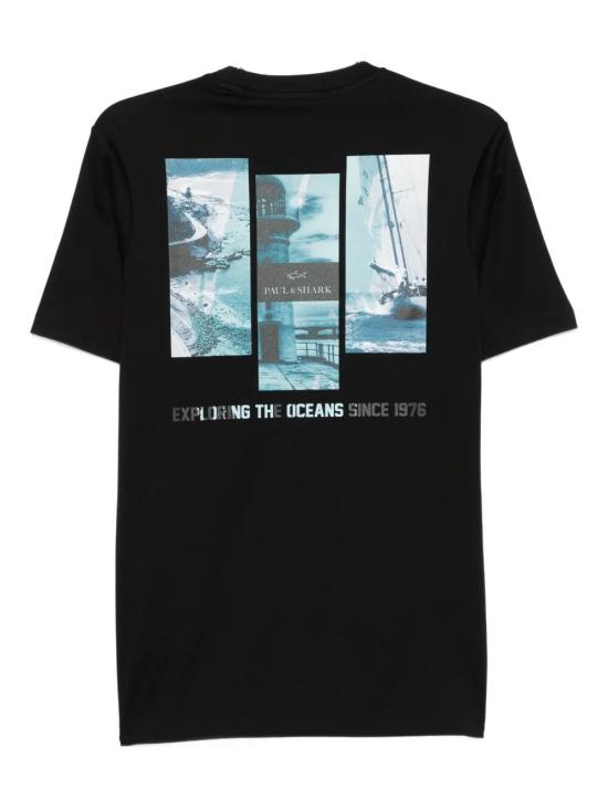 25FW 폴앤샤크 반팔 티셔츠 15311633 011 BLACK - PAUL & SHARK