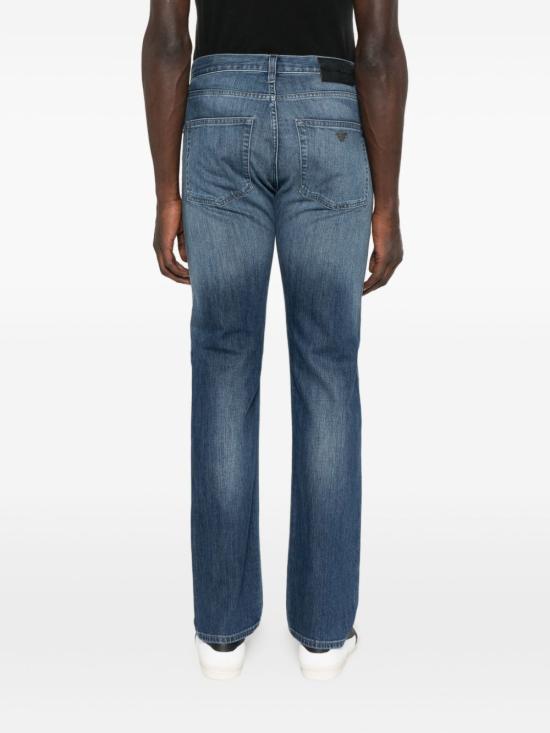 25FW 엠포리오 아르마니 스트레이트 팬츠 EM001370AF14116MB002 BLUE - EMPORIO ARMANI