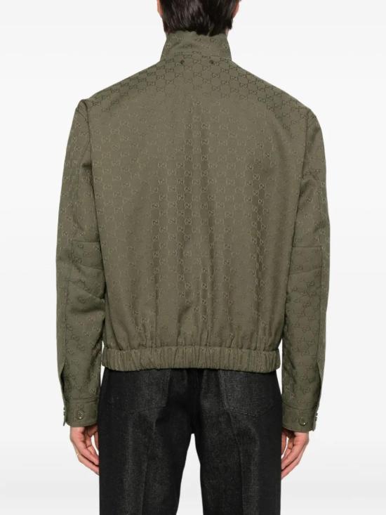 25FW 구찌 모노그램 패브릭 봄버 재킷 833484ZAF4S 3065 GREEN - GUCCI