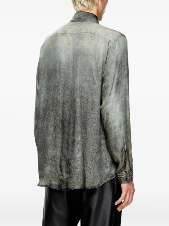 25FW 디젤 긴팔 셔츠 A186220LKCT 02 BLACKDENIM - DIESEL