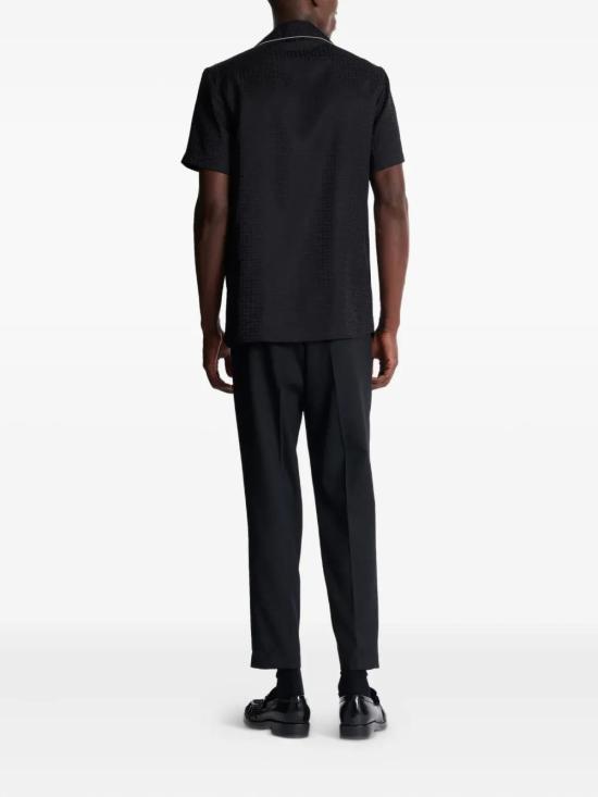 25FW 발망 반팔 셔츠 FH1HN135VB35 0PA NOIR - BALMAIN