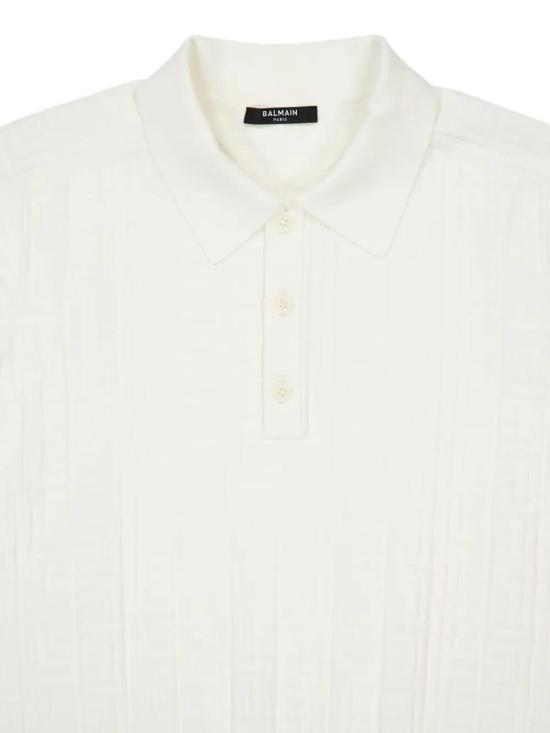 25FW 발망 폴로 티셔츠 FH1GB067KI63 0KA NATUREL - BALMAIN