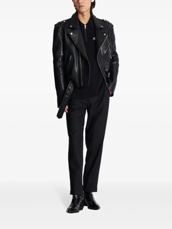 25FW 발망 폴로 티셔츠 DH1GC028BC78 EAB NOIRBLANC - BALMAIN