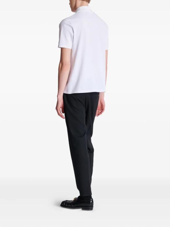25FW 발망 폴로 티셔츠 FH1GC035GE96 GAB BLANCNOIR - BALMAIN