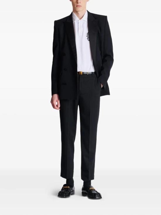 25FW 발망 폴로 티셔츠 FH1GC035GE96 GAB BLANCNOIR - BALMAIN