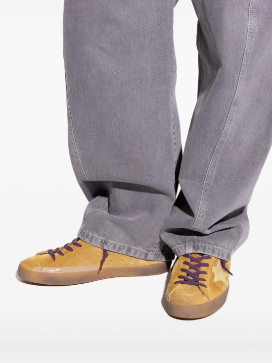 25FW 골든구스 슈퍼스타 스니커즈 GMF00101F007504 82995 OCRA YELLOW BURGUNDY - GOLDEN GOOSE