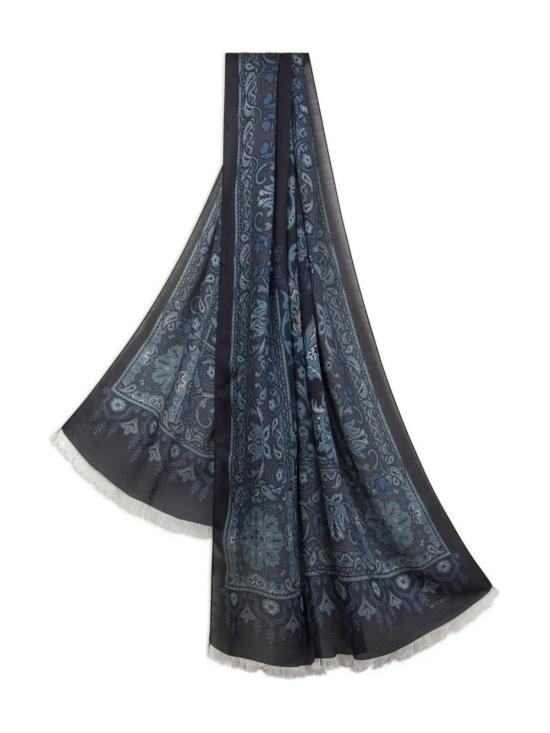 25FW 에트로 머플러/스카프 MATA0061AQ250 S9883 MULTICOLOUR ON BLUE BASE