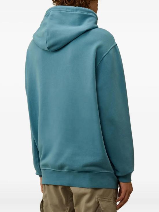 25FW 씨피 컴퍼니 후드 티셔츠 19CMSS719B006372R 815 AEGEAN BLUE - C.P. COMPANY