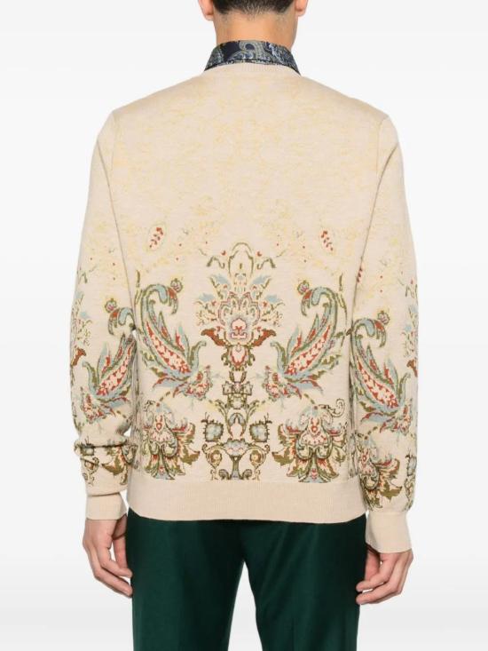 25FW 에트로 스웨터 MRKF0096AQ177 S9820 MULTICOL ON BEIGE BASE - ETRO