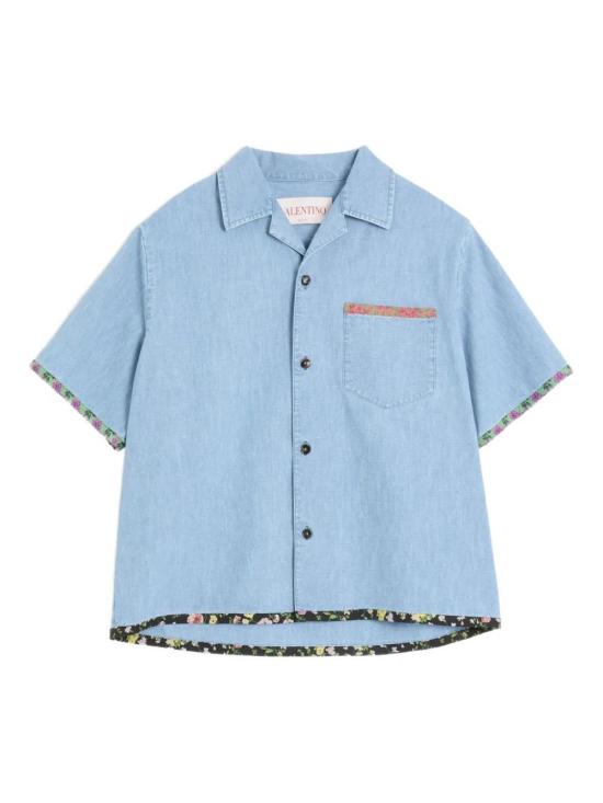 25SS 발렌티노 가라바니 반팔 셔츠 6V0DB04LALM 508 DENIMBLULAVCHIARO