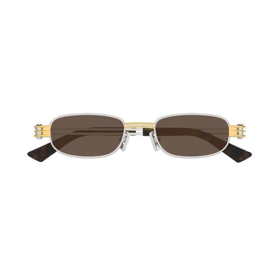 25SS 보테가베네타 선글라스 BV1381S 001 SILVER SILVER BROWN - BOTTEGA VENETA